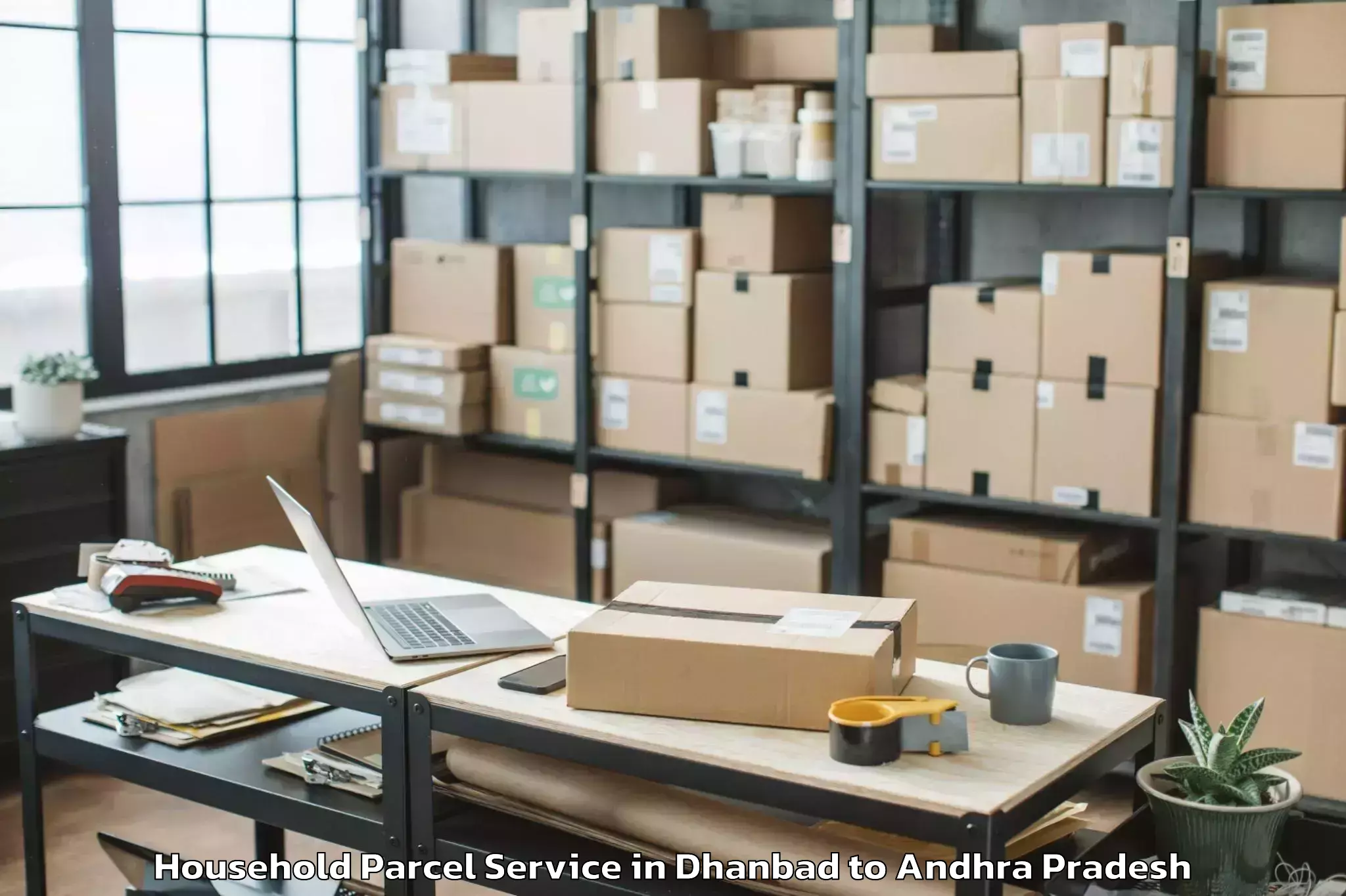 Hassle-Free Dhanbad to Achanta Household Parcel